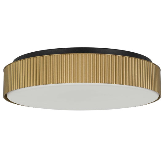 Alteck Channel 13in LED Outdoor Flush Mount | Contemporary Sand Black and Etched White Opal Glass | Covered Patio | Model AFM0065-5CCT-W-BK-PB