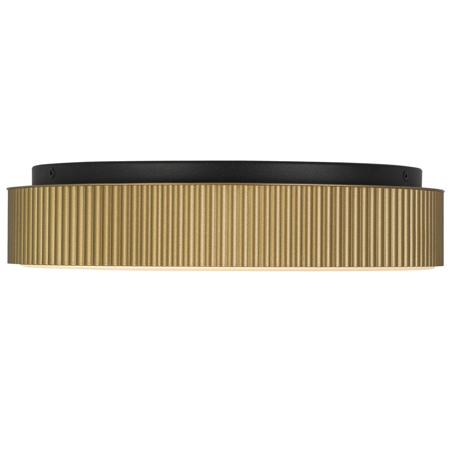 Alteck Ch 13" LED Outdoor Mount, Black/Br/Etched, Black