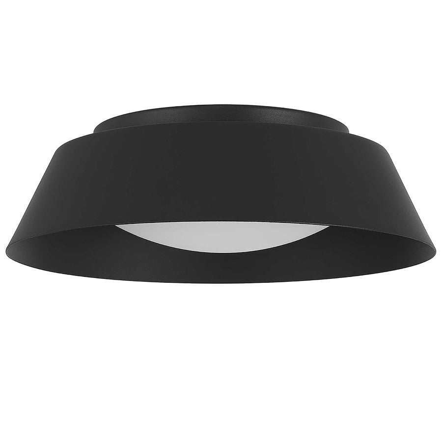 Alteck Pez 11" LED Outdoor Flush, Black /Etched, Sand Black - AFM0066-5CCT-W-BK