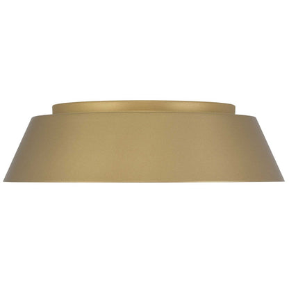 Alteck Pez 15in 1-Light Outdoor Flush Mount | Contemporary Painted Brass and White Opal Glass | Covered Patio & Entryway | Model AFM0067-5CCT-W-PB