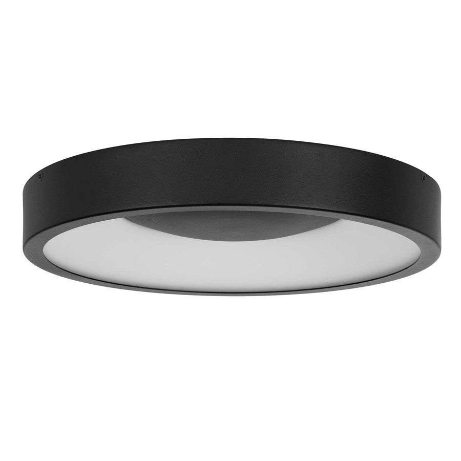 Alteck Stellar 14" LED Outdoor Mount, Black/White, Black - AFM0069-5CCT-W-BK