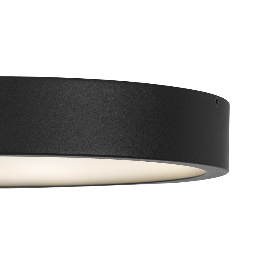 Alteck Stellar 14" LED Outdoor Mount, Black/White, Black