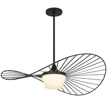 Alteck New Wave 34" Outdoor Pend, Black/White, Sand Black