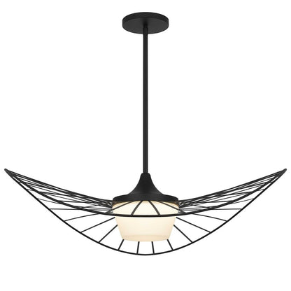 Alteck New Wave 34" Outdoor Pend, Black/White, Sand Black