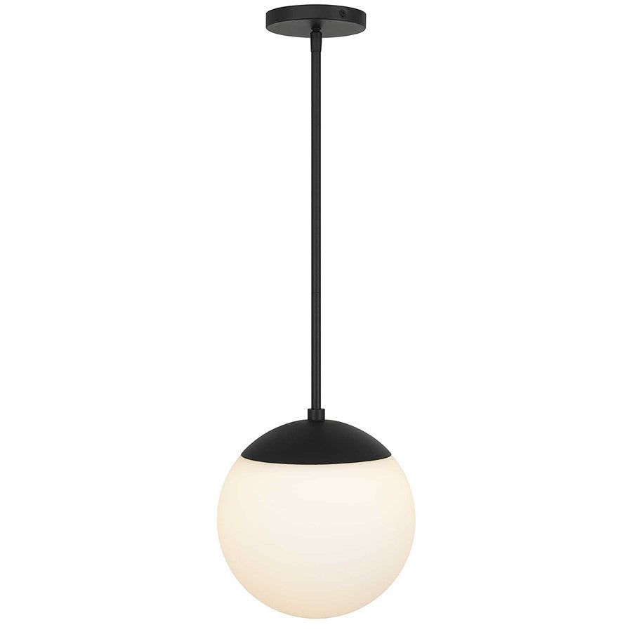 Alteck Rondure 10" Outdoor Pend, Black/White, Sand Black