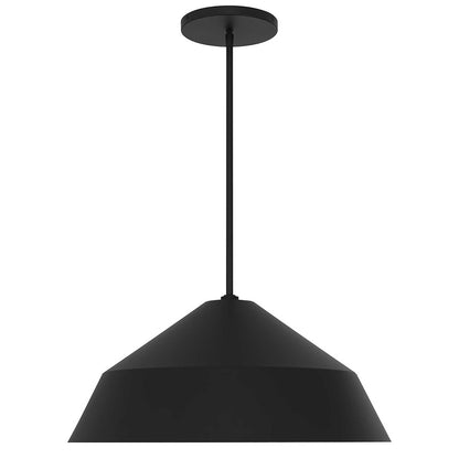 Alteck Nin 22" Outdoor Pend, Black/Etched White, Sand Black