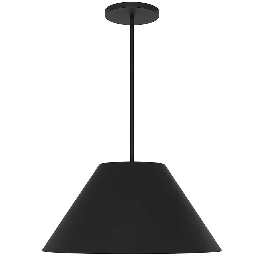 Alteck Jaz 22in 1-Light Outdoor Pendant | Contemporary Sand Black and Etched White Glass | Covered Patio & Entryway | Model AP0078-5CCT-W-BK