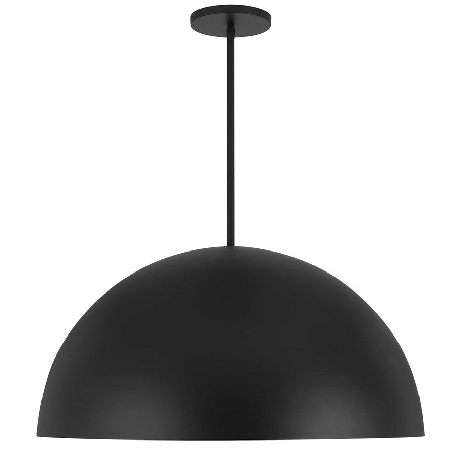 Alteck Half 32" Rnd Outdoor Pend, Black/White, Sand Black