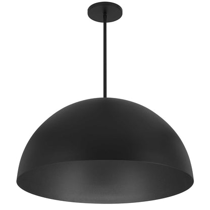 Alteck Half 32" Rnd Outdoor Pend, Black/White, Sand Black