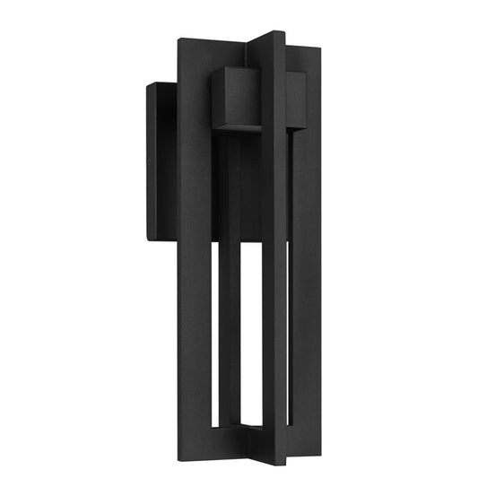 Alteck 4 Bar 13in 1-Light Outdoor Sconce | Contemporary Sand Black Aluminum and Sand Blast Glass | Entryway & Patio | Model AW0001-3CCT-W-BK