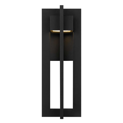 Alteck 4 Bar 13in 1-Light Outdoor Sconce | Contemporary Sand Black Aluminum and Sand Blast Glass | Entryway & Patio | Model AW0001-3CCT-W-BK