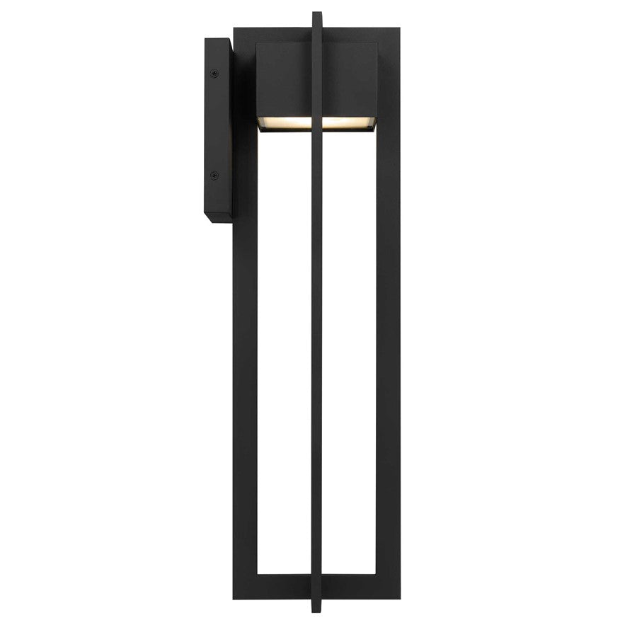 Alteck 4 Bar 23in 1-Light Outdoor Sconce | Contemporary Sand Black and Sand Blast Glass | Entryway & Patio | Model AW0004-3CCT-W-BK