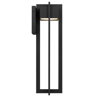 Alteck 4 Bar 23in 1-Light Outdoor Sconce | Contemporary Sand Black and Sand Blast Glass | Entryway & Patio | Model AW0004-3CCT-W-BK