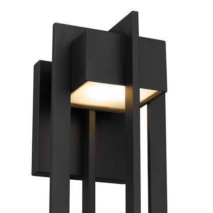Alteck 4 Bar 23" LED Outdoor Sconce, Black/Sand, Sand Black