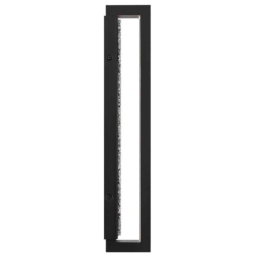 Alteck Seafoam 19in 1-Light LED Outdoor Wall Sconce | Contemporary Sand Black and Silver Bubble Aluminum | Entryway & Patio | Model AW0005-3CCT-W-BK