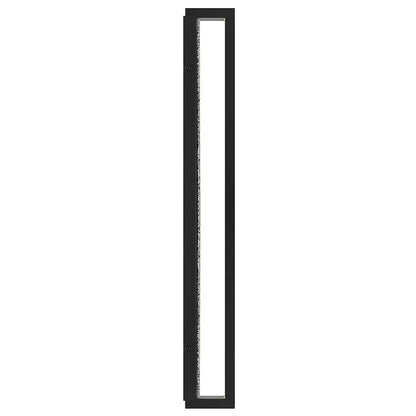 Alteck Seafoam 32in 1-Light LED Outdoor Wall Sconce | Contemporary Sand Black and Sand Blast Glass | Entryway & Patio | Model AW0007-3CCT-W-BK