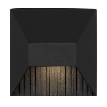 Alteck Ribbed 5" LED Outdoor Wall Sconce, Sand Black
