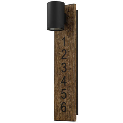 Alteck Woodone 26" LED Outdoor Wall Sconce, Sand Black - AW0011-3CCT-W-BK