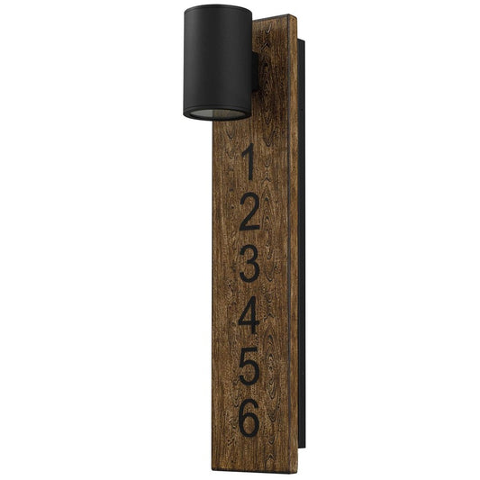 Alteck Woodone 26in 1-Light LED Outdoor Wall Sconce | Contemporary Sand Black Aluminum | Entryway & Porch | 5 x 26 x 6.25 in | Model AW0011-3CCT-W-BK