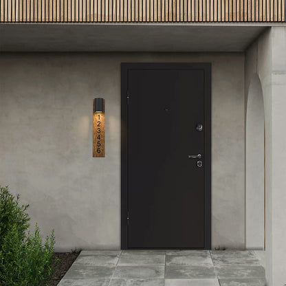 Alteck Woodone 26" LED Outdoor Wall Sconce, Sand Black