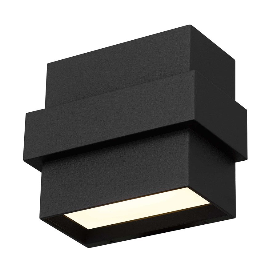 Alteck Summit 5.75" LED Outdoor Wall Sconce, Sand Black