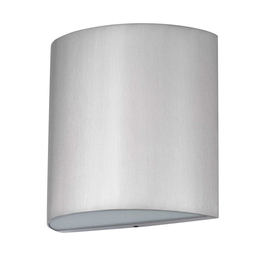 Alteck Veil 4in 1-Light LED Outdoor Wall Sconce | Contemporary Brushed Aluminum and Silk Screen Glass | Entryway & Patio | Model AW0028-3CCT-W-BA