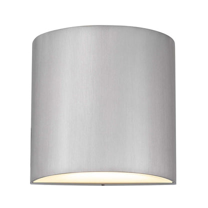 Alteck Veil 4in 1-Light LED Outdoor Wall Sconce | Contemporary Brushed Aluminum and Silk Screen Glass | Entryway & Patio | Model AW0028-3CCT-W-BA