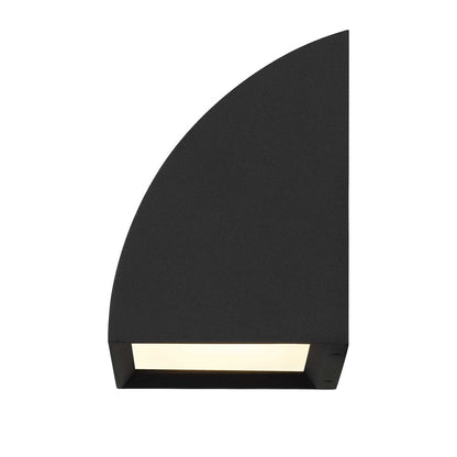 Alteck Slope 4.5" LED Outdoor Wall Sconce, Sand Black