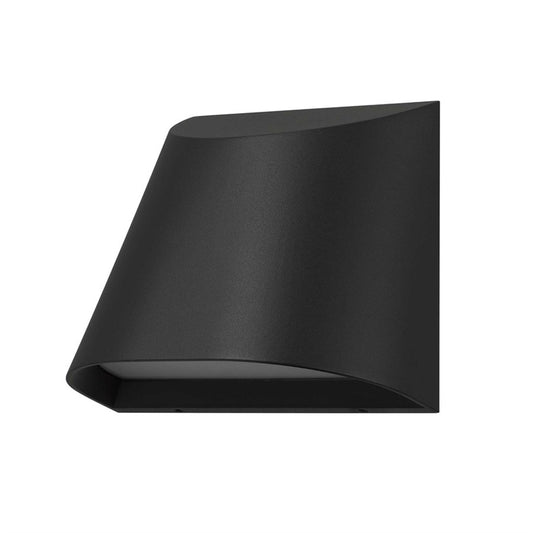 Alteck Ambit 5.5in 1-Light LED Outdoor Wall Sconce | Contemporary Sand Black Aluminum | Entryway & Patio | 5.5 x 4.75 x 3 in | Model AW0030-3CCT-W-BK