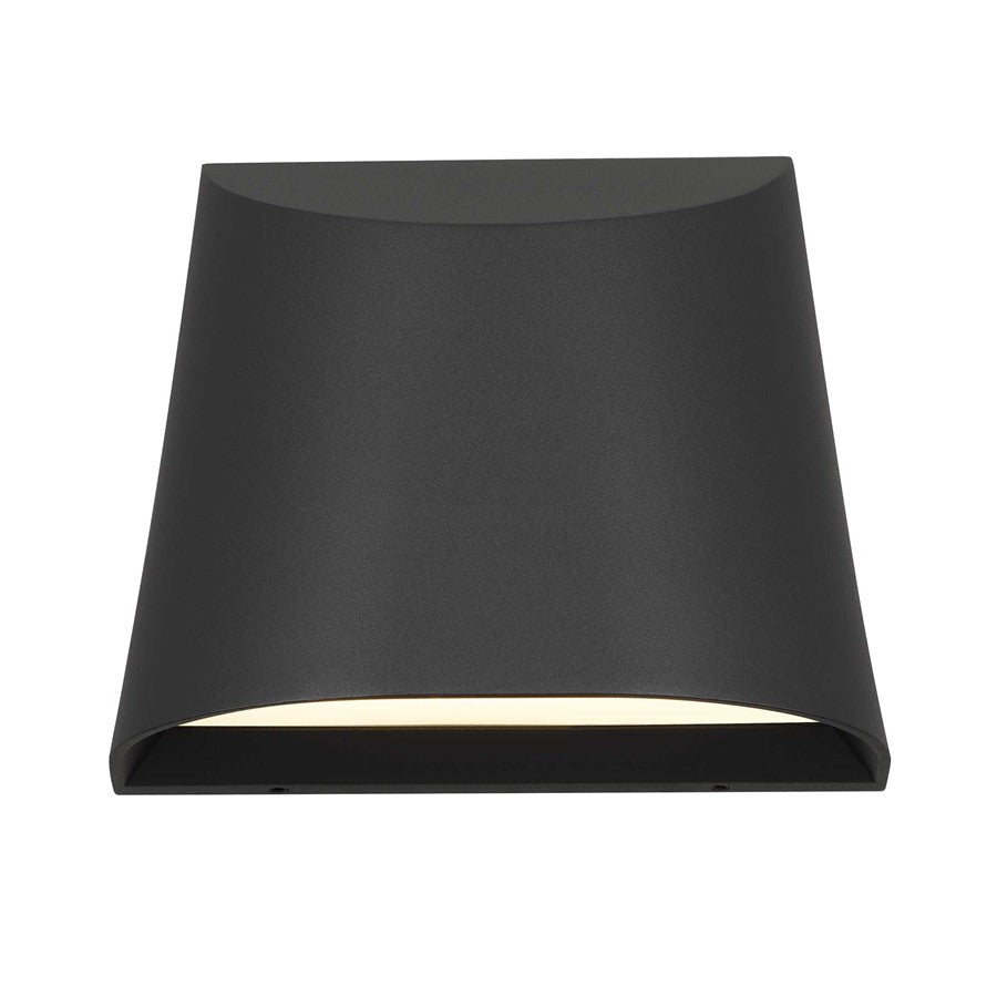 Alteck Ambit 5.5in 1-Light LED Outdoor Wall Sconce | Contemporary Sand Black Aluminum | Entryway & Patio | 5.5 x 4.75 x 3 in | Model AW0030-3CCT-W-BK
