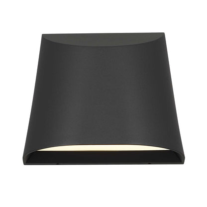 Alteck Ambit 5.5in 1-Light LED Outdoor Wall Sconce | Contemporary Sand Black Aluminum | Entryway & Patio | 5.5 x 4.75 x 3 in | Model AW0030-3CCT-W-BK