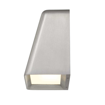 Alteck Bull 5.5" LED Outdoor Wall Sconce, Brushed Aluminum