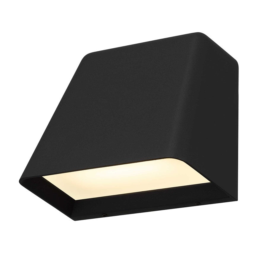 Alteck Bull 5.5" LED Outdoor Wall Sconce, Sand, Sand Black