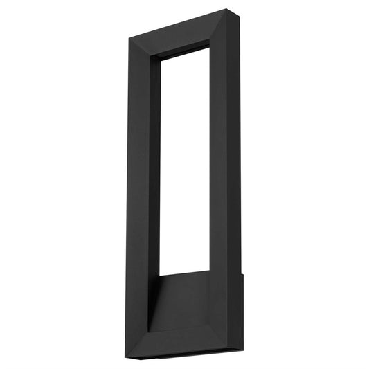 Alteck Paletto 28in 1-Light LED Outdoor Wall Sconce | Contemporary Sand Black Aluminum | Entryway & Patio | 10 x 28 x 3.5 in | Model AW0035-3CCT-W-BK