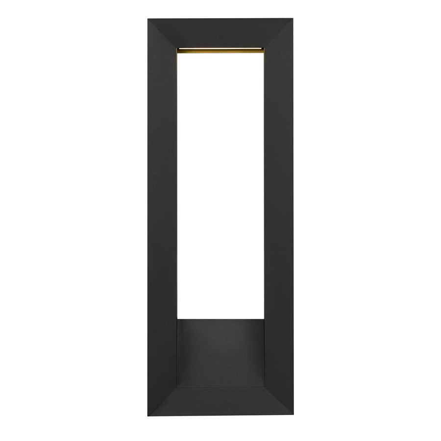Alteck Paletto 28in 1-Light LED Outdoor Wall Sconce | Contemporary Sand Black Aluminum | Entryway & Patio | 10 x 28 x 3.5 in | Model AW0035-3CCT-W-BK