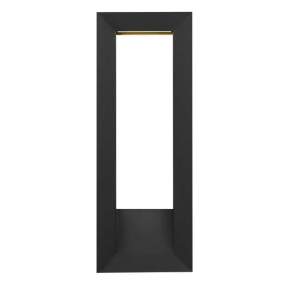 Alteck Paletto 28in 1-Light LED Outdoor Wall Sconce | Contemporary Sand Black Aluminum | Entryway & Patio | 10 x 28 x 3.5 in | Model AW0035-3CCT-W-BK