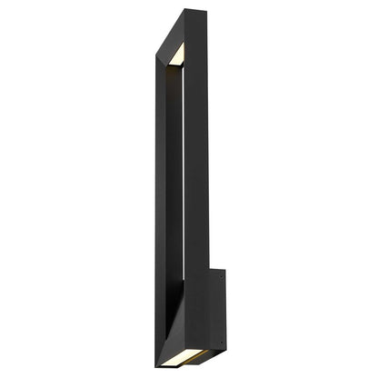Alteck Paletto 28" LED Outdoor Wall Sconce, Sand Black