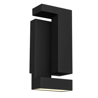 Alteck Dance 11.25in LED Outdoor Wall Sconce | Contemporary Sand Black Stainless Steel | Entryway & Covered Patio | 5 x 11 in | Model AW0036-3CCT-W-BK