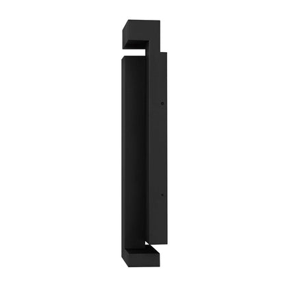 Alteck Dance 18" LED Outdoor Sconce, Black/Silk, Sand Black
