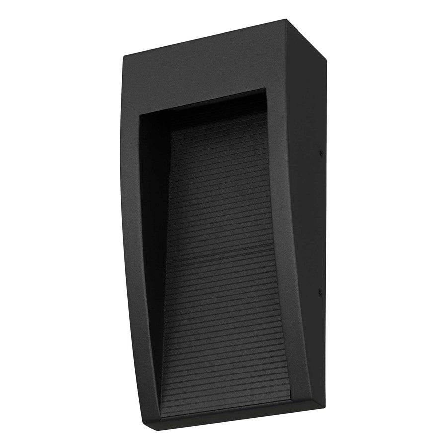 Alteck Taper 10" LED Outdoor Sconce, Black/Sand, Sand Black - AW0038-3CCT-W-BK