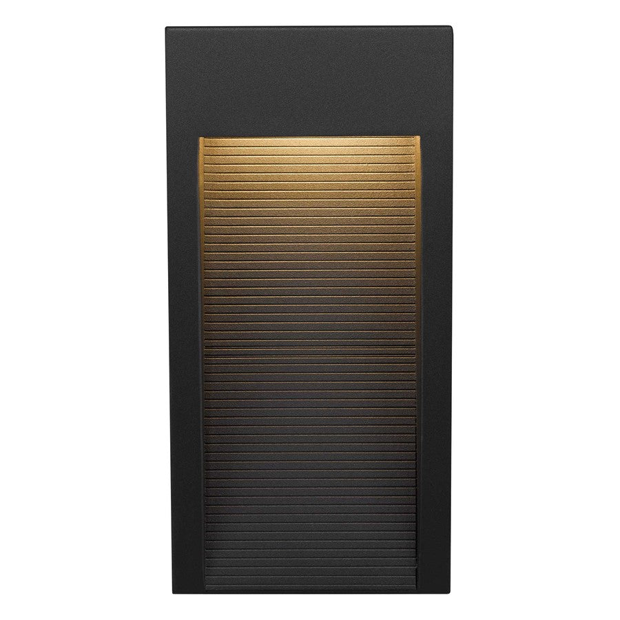 Alteck Taper 10in LED Outdoor Sconce | Contemporary Sand Black 304 Stainless Steel and Sand Blast Glass | Entryway & Covered | Model AW0038-3CCT-W-BK