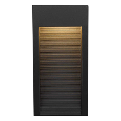 Alteck Taper 10in LED Outdoor Sconce | Contemporary Sand Black 304 Stainless Steel and Sand Blast Glass | Entryway & Covered | Model AW0038-3CCT-W-BK