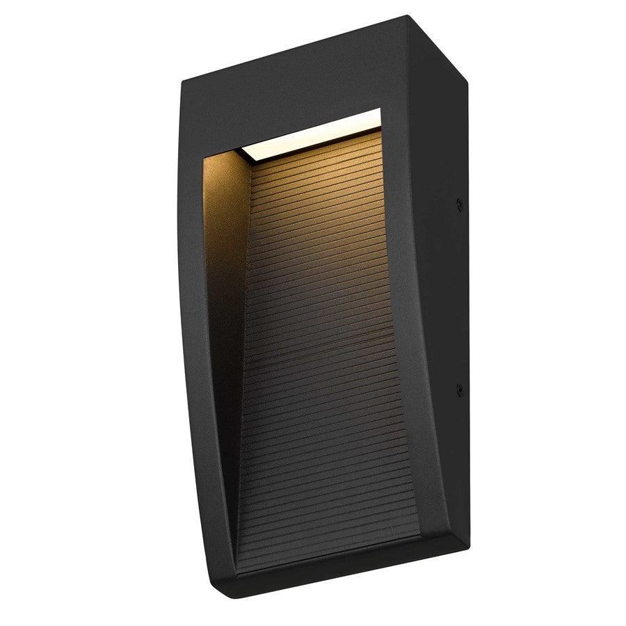 Alteck Taper 10" LED Outdoor Sconce, Black/Sand, Sand Black