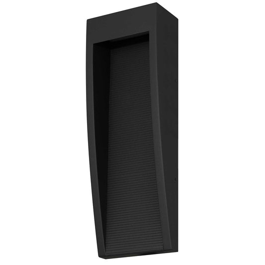 Alteck Taper 16" LED Outdoor Sconce, Black/Sand, Sand Black - AW0039-3CCT-W-BK