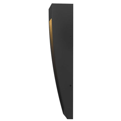 Alteck Taper 16" LED Outdoor Sconce, Black/Sand, Sand Black