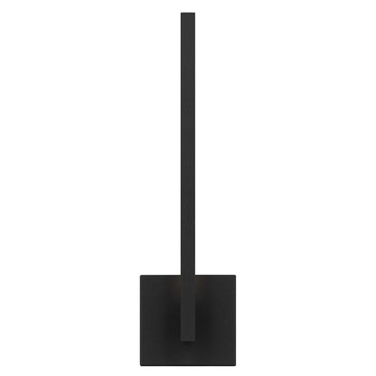 Alteck Lana 18in 1-Light LED Outdoor Wall Sconce | Contemporary Sand Black Aluminum and Frosted Acrylic | Entryway & Patio | Model AW0040-3CCT-W-BK