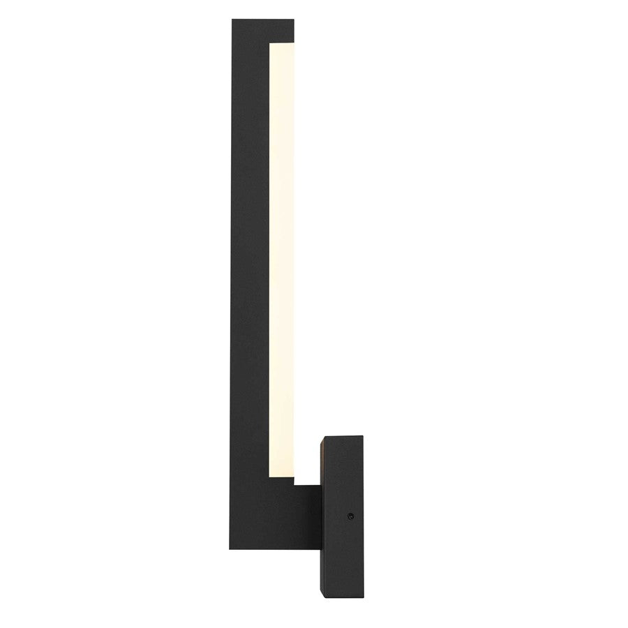 Alteck Lana 18" LED Outdoor Wall Sconce, Sand Black
