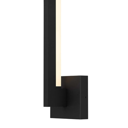 Alteck Lana 24" LED Outdoor Wall Sconce, Sand Black