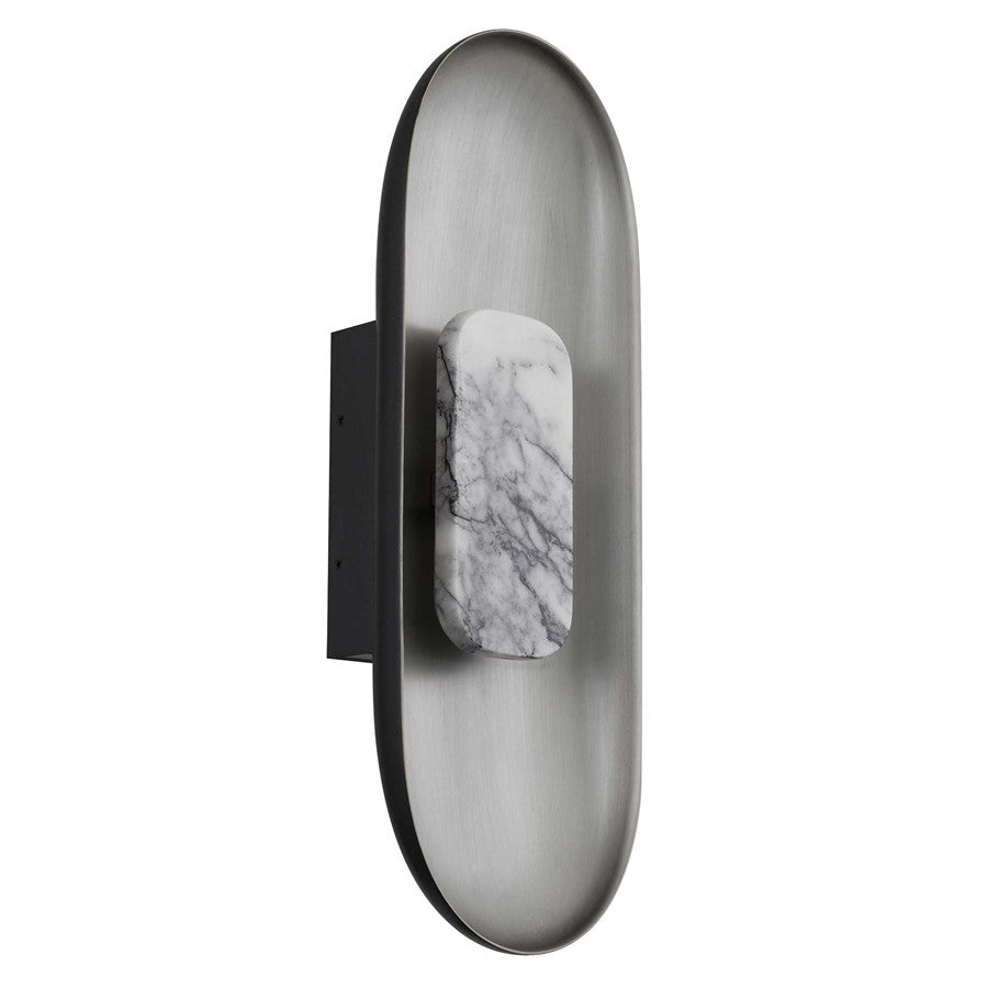Alteck Marilyn 20in 1-Light Outdoor Wall Sconce | Art Deco Sand Black Aluminum and Sand Blast Acrylic | Entryway & Patio | Model AW0042-3CCT-W-BK-BA