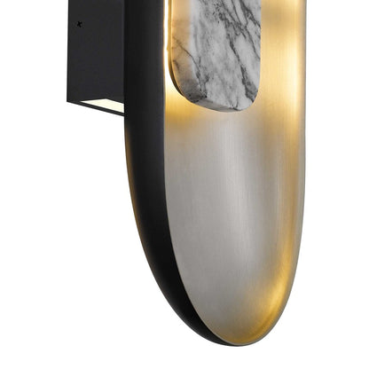 Alteck Marilyn 20in 1-Light Outdoor Wall Sconce | Art Deco Sand Black Aluminum and Sand Blast Acrylic | Entryway & Patio | Model AW0042-3CCT-W-BK-BA